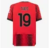 23 24 Giroud Pulisic 성인 축구 유니폼 2023 2024 AC Milans Rebic Theo Reijnders Kessie de Ketelaere Rafa Leao 축구 셔츠 남자 키트 유니폼 16-4xl