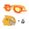 Goggles pojkar och flickor skyddsglasögon silikon Dolphin Fish Cap Ear Plug Nose Set Diving Waterproof Children's Swimming Glasögon P230601 Bra