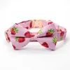 Kragen Personalisierte Erdbeermädchen -Hundekragen Blume mit passender Leine und Geschirr