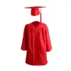 Kläderuppsättningar 1 Set Graduation Gown Loose Zipper With Hat Tassel Kid Academic Dress Student Kindergarten Primary School Graduation 230601