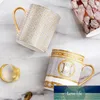 Classique Usine Directe Fourniture Européenne Creative Gold Rim Tasse En Céramique Maison Petit Déjeuner Après-Midi Thé Tasse À Café En Gros