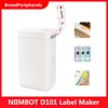 Imprimantes Niimbot D101 MACHER MACHE MINI MINI POCKE THERMAL Labe Imprimante tout dans une largeur d'étiquette BT 1025 mm compatible avec iOS Android