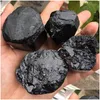 Konst och hantverk 1st Natural Black Tourmaline Crystal Gemstone Collectibles Rough Rock Mineral Prov Healing Stone Home Decor T20 DHPCR