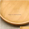 Dishes Plates Sushi Platter Dish El Service Plate Wooden Square Dessert Cake Bread Tray Home Tea Cup Pad Holder Wood Fruit Drop De Dhvfe