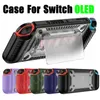Novo design de plástico TPU Hybrid Grip caso claro para Nintendo Switch Oled capa robusta estojos de transporte com pacote de varejo