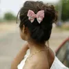 Accessori per capelli Thumblina Pinky Strass Princess Hairgrips Glitter Archi con clip Dance Party Bow Girls Hairpin