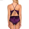 Porno Profondo scollo a V Tuta Sexy da donna Raso di seta Biancheria intima di pizzo Sexy Lingerie Moda Sleepwear Costumi erotici Mujer Sex Teddy L230518