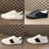 Designer Hommes Sneakers Femmes En Cuir Casual Chaussures De Bande Dessinée Tigre Serpent Broderie Baskets Blanc Sneaker Stripe Épaisse Bas Chaussure