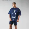 T-shirt da uomo Summer New Fitness Brothers Taglie larghe Fashion Brand Manica corta da uomo T-shirt oversize con stampa in cotone da allenamento Girocollo Top T230601