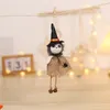 Decoração de fantasma de Halloween para pendurar abóbora, bruxa, boneca, biruta, pingente, decoração assustadora para jardim frontal KDJK2306