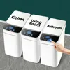 Caixotes do lixo MICCK 12L Smart Lixeira à prova d'água sensor automático de lixo para banheiro cozinha cubo sala de estar reciclar 230531