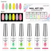 Kit 12bottle/Set Nail Art Lack Hook Line målning Gel Line Polish Gel Kit Nail Art Design för UV/LED -färgspikar