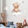 Stickers muraux lune nuage grand pour chambres d'enfants garçons étoiles grande chambre d'enfant ours chambre décoration 230531