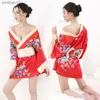 Seksi erotik iç çamaşırı bornoz eğlenceli üniforma erotik kostüm seks oyunları kadınlar Japon kimono sakura elbise babydoll iç çamaşırı takım elbise l230518