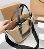 stylisheendibags Designer Woven Shopping Bags Beach Totes Straw Basket Bag Unisex Leather Zipper High Quality Small Handbag Fashion Simple letter Single Bag