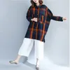 Women's Blouses Blouse 2023 Women Harajuku Japanese Ladies Kimono Top Plaid Plus Size Loose Pocket Shirt Korean Fashion Woman Clothing