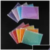 Förpackningsväskor PVC Bubble Bag Colorf Transparent återanvändbar mailer blixtlås PLACCK SUCK SEALED FILM ZIP VTKY2204 Drop Delivery Office DHU7C