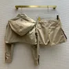 Chándales para mujer Diseñador Diseñador Deportes Casual Abrigo con capucha + Pantalones cortos Conjunto de dos piezas TC2R ZKHC