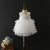 Mädchenkleider 1 2 3 4 Jahre alt Geburtstag Baby Tutu Weiß Rosa Party Liebe Formelle Kleinkind Mädchen Kleidung RBF224901