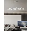 Chandeliers Pendant Lights LED Black Chandelier Variable Shape Bedroom Lamp Living Room Ceiling Nordic Minimalist Strip