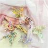 Clamps Korean Butterfly Hair Claw Acrylic Crab Clip Ponytail Holder Plastic Sweet Fairy Hairpin Accessories Drop Delivery Jewelry Ha Dhdfj