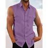 Мужские повседневные рубашки 2023 мужская рубашка рубашка уличная одежда выключите кнопку кнопки «Корма для кнопки