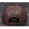 Ball Caps Male Genuine Leather Cowhide 56-60CM Black/Brown Baseball Caps Eagle Print For Man Casual Street Gf Gorras Dad Hat 230531