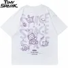 T-shirts pour hommes Hip Hop Street Vêtements T-shirt Bear Astro Print T-shirt 2023 Hommes Harajuku Coton Casual T-shirt Été À Manches Courtes Top T-shirt