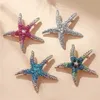 Pins Brooches Sparkling chest suitable for women sparkling rhinestone charm starfish pins luxurious clothing jewelry party gifts G230529
