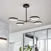 Lampadari Lampadario a led moderno semplice per soggiorno Lampada a sospensione in acrilico anulare Lampade in stile nordico Decor Illuminazione del ristorante