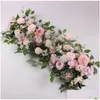 Dekoracyjne kwiaty wieńce 100 cm DIY Wedding Flower Mursement Slopie