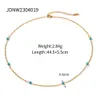 Bohemia Style Jewelry 18K Gold Plated Six Bead Oval Chain Blue Turquoise Stone Beads Necklace for Girls