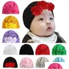 Beanie / Skull Caps New Fashion Flower Neonate Cappello Neonato Cappelli turbanti elastici per cotone Beanie Cap Drop Delivery Accessori Dhkyb