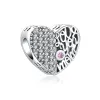 Для Pandora Charms Authentic 925 Серебряные бусины болтают обаяние Бесконечная любовь сердце Мать звезда проставка бусинка