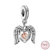 Voor pandora bedels authentieke 925 zilveren kralen Angel Wings Rainbow of Love Heart Bracelet