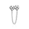 Voor pandora bedels authentieke 925 zilveren kralen stitch Bead Nieuwe veiligheidsketting Tweekleurige hanger Rose Gold Bracelet Charm