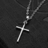 Pendant Necklaces Fashion Rhinestone Cross Pendant Necklace Jesus Jewelry For Men Women Religious Accessories Lover Couple Jewelry Gifts Wholesale J230601