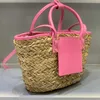 Strandsäckar JC Summer Women Designer Handväska Kvinnor resväskor Raffia Beach Bag Luxury Straw Axel Tote PAGES PASSES BASS PAGS 230420