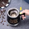 Tumblers Automatisk självrörande magnetisk kopp Kreativ rostfritt stål Kaffe och mjölkblandningsblandare Lazy Intelligent 230531