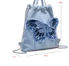 elegant women emobss canvas buckle backpack satchel purse shoulder bag 65