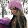 Bérets femmes hiver chaud tricoté chapeau couleur unie classique à revers Beanie mode sauvage extensible doux crâne casquettes