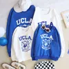 Family Matching Outfits MILANCEL Clothes Autumn Father Mother And Kids Sweatshirts Baby Cartoon Tiger Head Romper Childrens Hoodies 230601