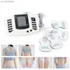 Unidade de EMS Fisioterapia Conjunto de Massageador Estimulador de Relaxamento Músculo Máquina de Terapia Digital 16 Patches Chinelos Luvas Pulseira Meias L230523