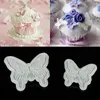 Formy do pieczenia 2PCS DIY Butterfly Forma Form Fondant Sugar Craft Cookie Dekorowanie