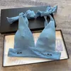 Sky Blue Swimodwear Designer Letter Bikini Zestaw mody damski bandaż kostium kąpielowy High talia Kąpiec 1 EKP1