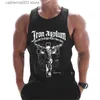 Herren T-Shirts 2019 neue Fitnessstudios Kleidung Baumwolle Bodybuilding Tank Top Bodybuilder Herren Ropa Homme Tops Singlet Erkek ärmelloses Singlet Männer T230601