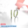 Hoop Huggie Hutang Natuurlijke Peridoot Sterling Zilveren Clip Oorbel 4.7 Karaat Echte Edelsteen Kleurrijke Stijl Vrouwen Klassieke Sieraden Verjaardag Geschenken 230531