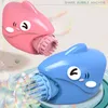 Sand Play Water Fun Electric Bubble Shark Machine Flashing Light Automatic Blower Soap water Bubbles Maker Gun for Children Outdoor Toys