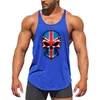 Herrtankstoppar varumärke Gymkläder Män fitness Stringer Tank Top Bodybuilding Canottiere Vest Printed Workout Y Back Undertröja 230601