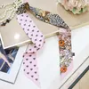 Scarves Jungle Love Print Silk Riband Bag Wraps Scarf Lady Neck Decoration Small Ribbon Multi Hair Band Choker ZSBD228